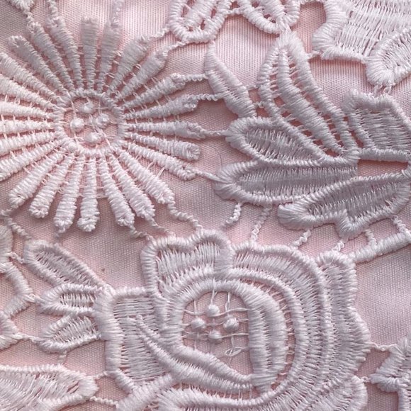 Lulu's Pink Backless Lace Dress Romance Language Size Medium - Picture 13 of 14